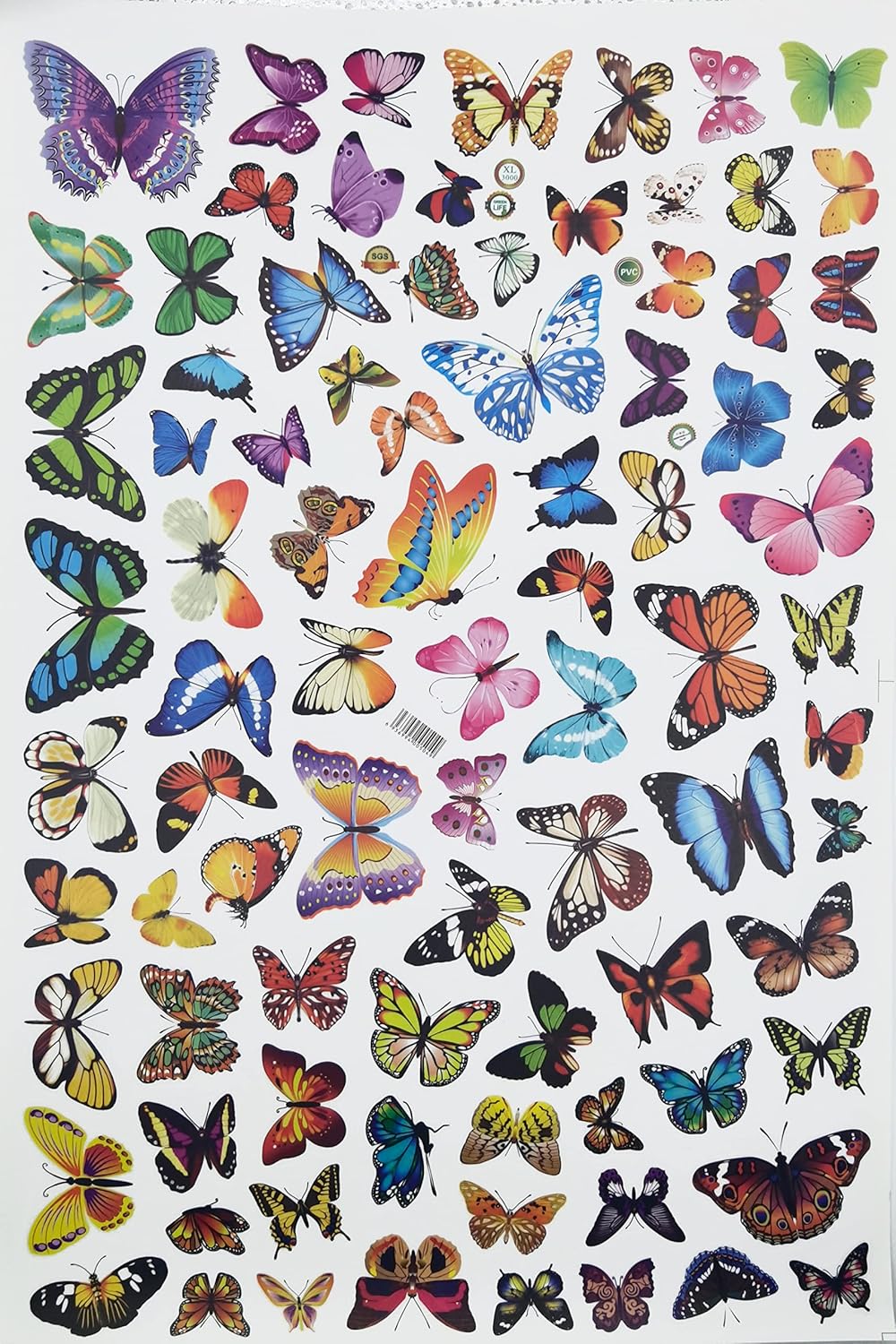 Butterfly Wall Sticker, Peel and Stick Wall Art Decal, Butterfly DIY Craft Decoration for Girl Kid Room Nursery Classroom Bedroom Bathroom Office Decor Aesthetic