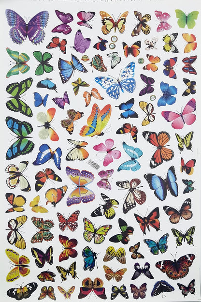 Butterfly Wall Sticker, Peel and Stick Wall Art Decal, Butterfly DIY Craft Decoration for Girl Kid Room Nursery Classroom Bedroom Bathroom Office Decor Aesthetic