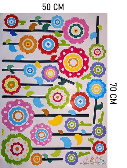 Tc1028 i Organizo Home Decor Staircase SELF Adhesive Wall Sticker Bed Side Flower