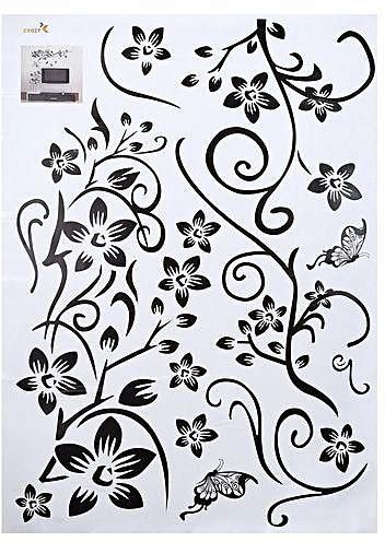 Flower Pattern Removable Wall Sticker WS9022.