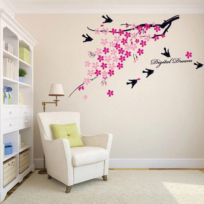 Bird and Flower Wall Sticker AY936