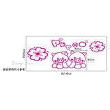 Couple pink bear  environmentally friendly removable wall stickers size 60x90 df5085