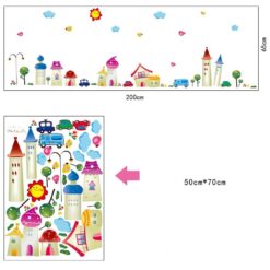 Wall sticker - Fairytale town size 50x70 ay7059