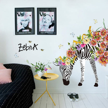 Wall Sticker SK9285-Flower and Zebra 60X90