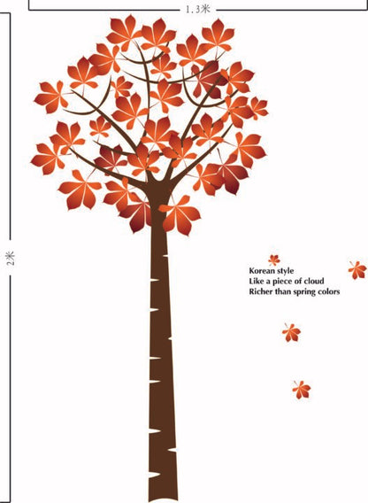 Maple Tree Wall Sticker AY202 Floral Wall Paper Removeable Wall Decor PVC Wall Art – Online Shopping Pakistan, Nail Art in Pakistan, Wall Stickers