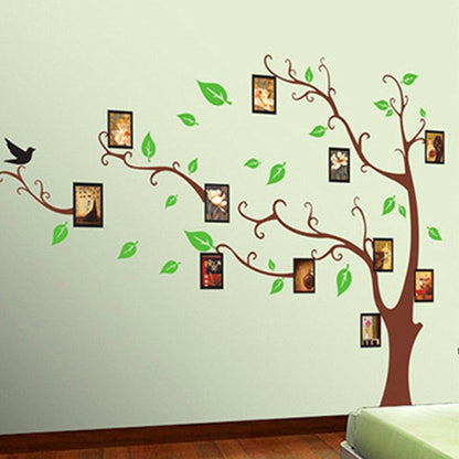 DIY transparent PVC wall stickers AY803A brown tree photo series of three generations of wall stickers wall stickers