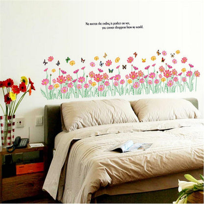 AY870 Little flowers Kids vinyl wall sticker for kids rooms home decor decals adesivos de parede stickers