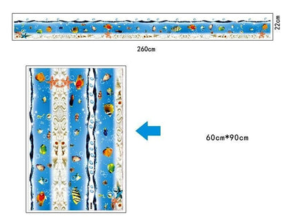 AY917 Finding Nemo Removable Sticker 60x90cm Cartoon Bathroom Decor Occean World Wall Corner Line Cling 6% off total if 2lots