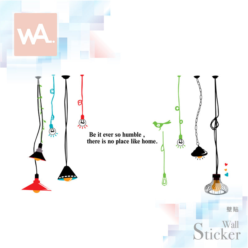 Fashion Modern Chandelier Colorful Light Removable Wall Sticker