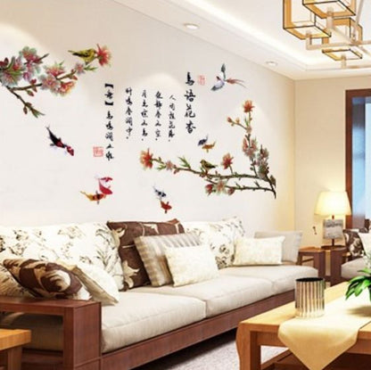 TANYANG Custom Mural Traditional Chinese Peony Painting Tv Sofa Background Wallpaper Living Room Decoration
