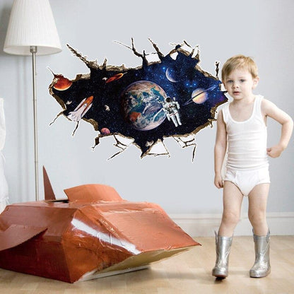 SK9066A 3D Space,The astronauts decorative wall stickers /wall decal