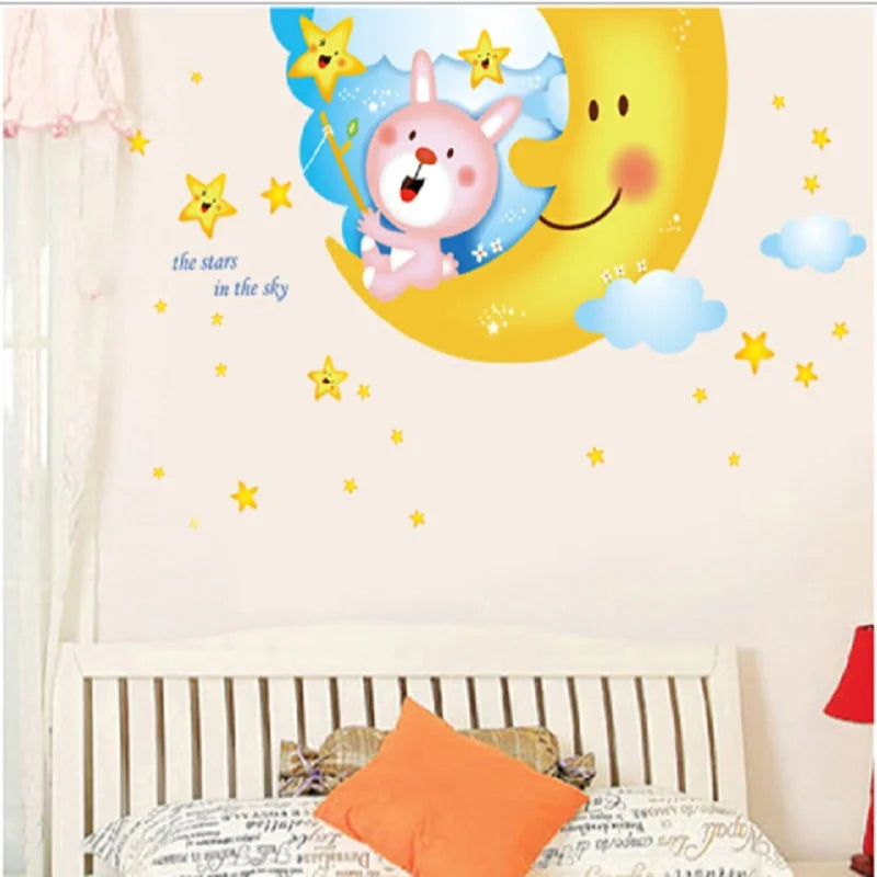 Big moon design of children room wall stickers ay9244