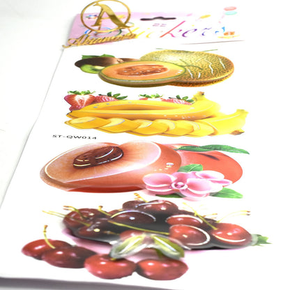 Pack of 4 fruit 3d wall stickers