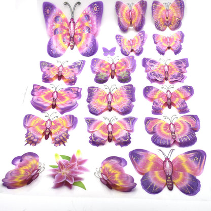 Pack of 10 colorful butterflies