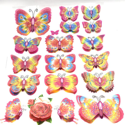 Pack of 10 colorful butterflies