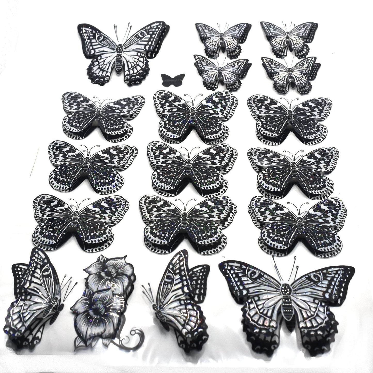 Room decor 3D black butterflies