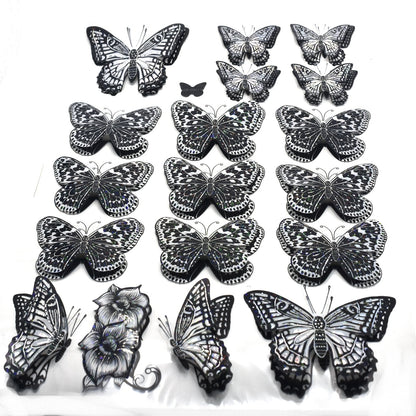 Room decor 3D black butterflies