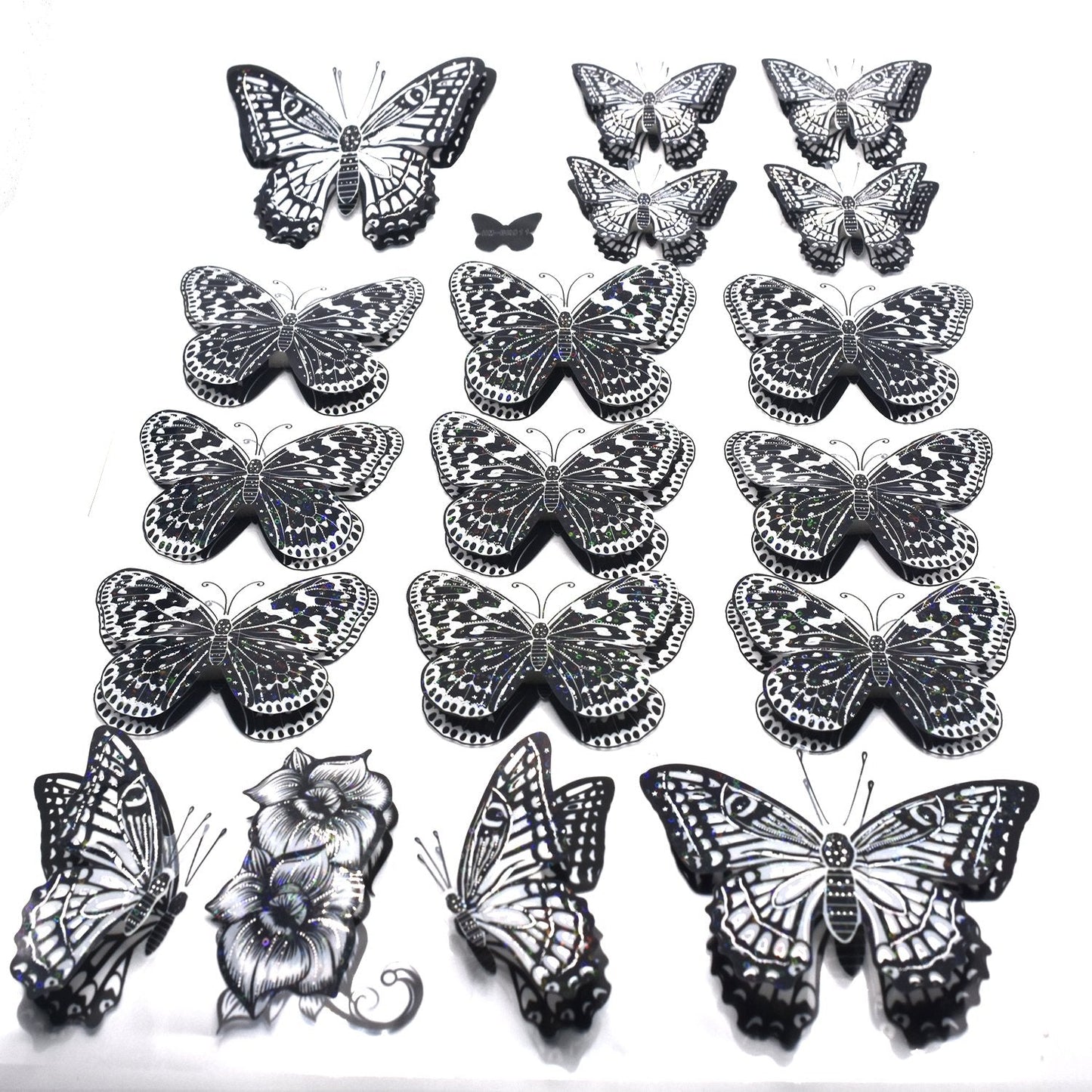 Room decor 3D black butterflies