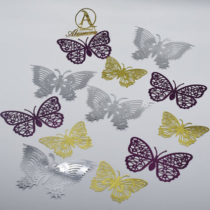 3D butterfly 12 pack multicolor