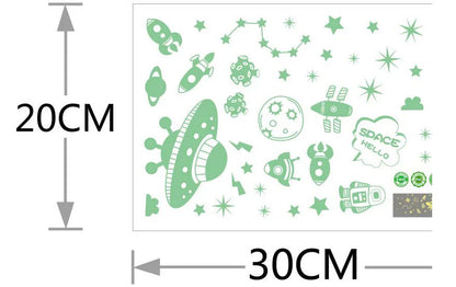 The Decal House Fun Luminous Space UFO Decals
