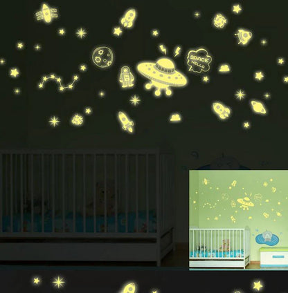 The Decal House Fun Luminous Space UFO Decals