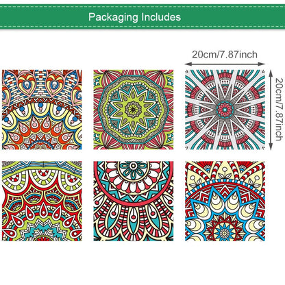 Premium Mosaic Self Adhesive Wallpaper Sticker, PVC 2D Waterproof Oilproof Ceramic Tiles Stickers Toilet Tile Wall Paper Wall Tiles 8"x8" (6 Sheets)  JM710