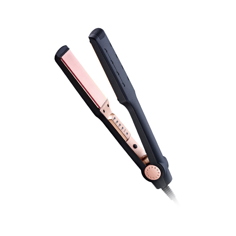 Kemei Km-470 - Professional Hair Straightener - km 470 - Black Titanium Golden Plate with digital temperature control  khsbkz2d-8