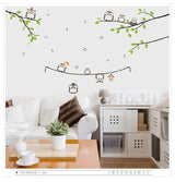 JM7246 Owls lovely tree Kids vinyl wall sticker for kids rooms home decor decals adesivos de parede stickers