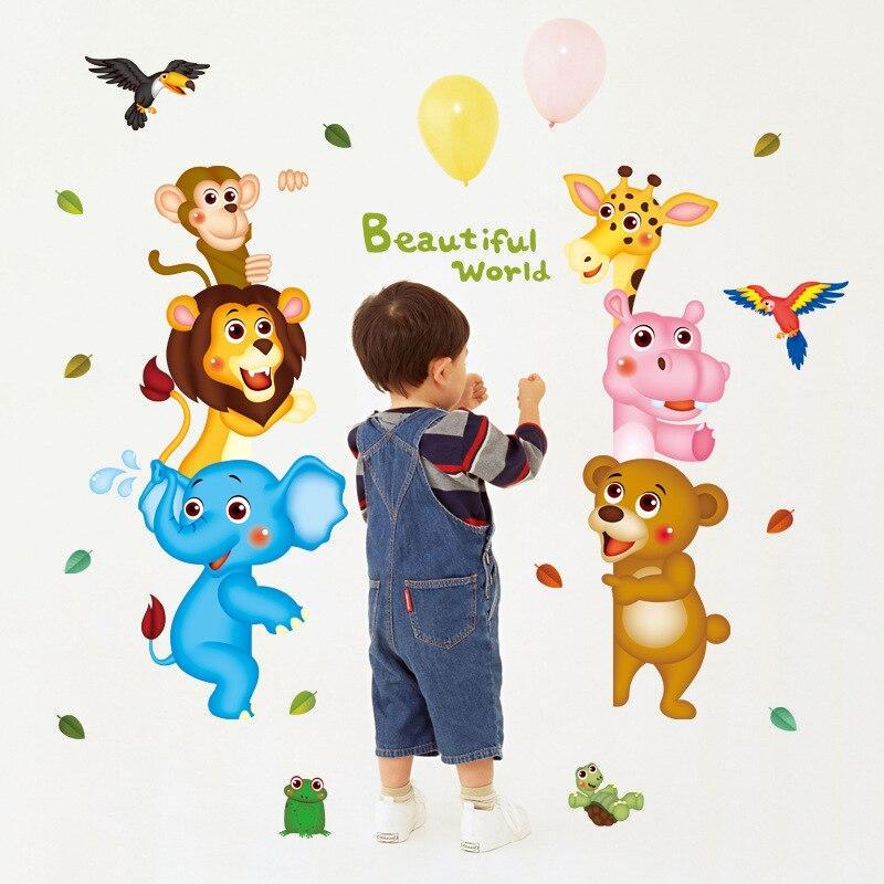 RELIZA WALL STICKER ANIMAL ANIMAL KIDS ZOO LION WALL STICKER XL8207