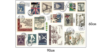 SK9169 Travel The World Famous City Home Decorative Removable Wall Decal DIY Travel Stamps Stickers