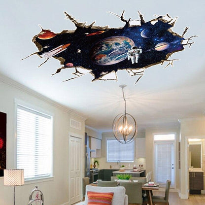 SK9066A 3D Space,The astronauts decorative wall stickers /wall decal