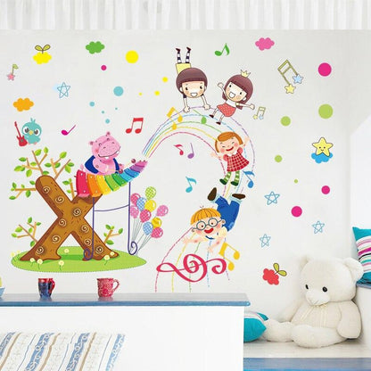 Music Hippopotamus XL8216 (90x60) - Wall Sticker / Wall Sticker