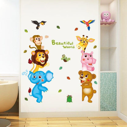 RELIZA WALL STICKER ANIMAL ANIMAL KIDS ZOO LION WALL STICKER XL8207