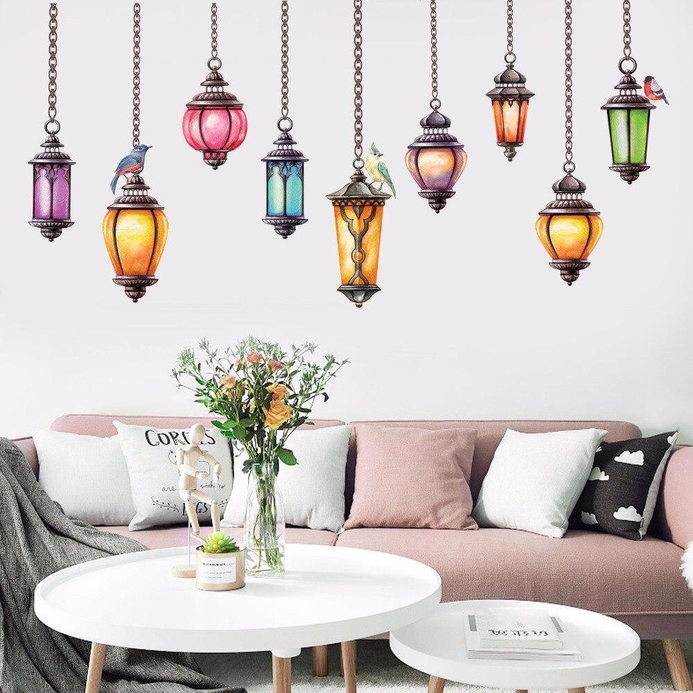 Fashion arab droplight Wall Stickers For Living Room Diy 3d Home Decor JM7342