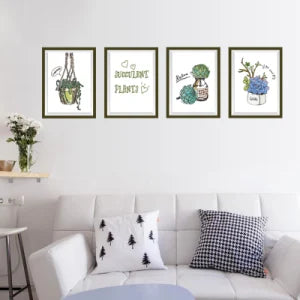 HM71005n WALLSTICKER PLANTS AND FRAME