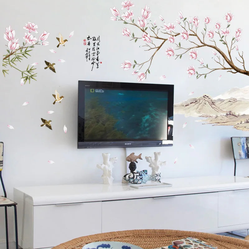 Ink Painting Landscape Painting Wall Stickers Sk9286