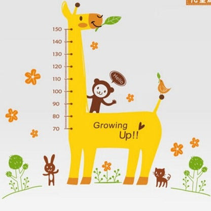 JM7205 Giraffe Growth Chart Height Wall Sticker Removable Home Decors Decal Art DIY Decorations Paper