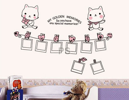 JM7103 Photo Frame Wall Stickers Home Decor Cute Decals Quotes Kids DIY Adesivo de Parede Removable Mixable