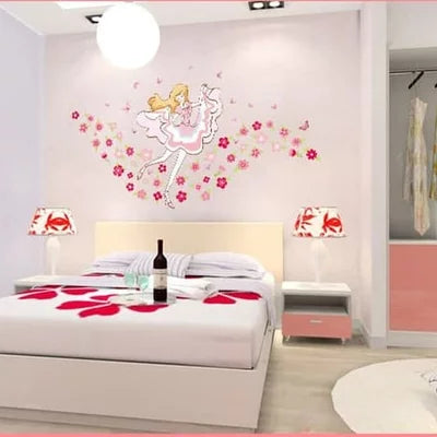 XH9228 Flower Girl Wall Sticker