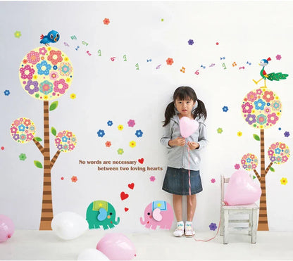 Children's Square Living Room Cartoon Classroom Kindergarten Theme Wall Sticker Removable Art Decor Mural Decal Sticker AY213a