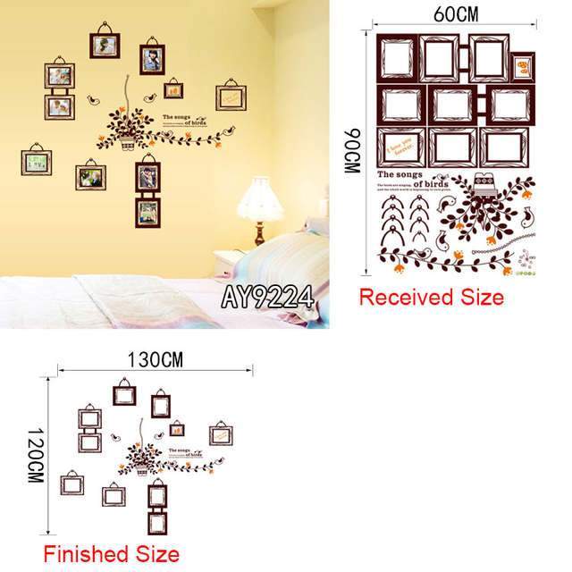 Birds Photo Frame Wall Sticker - AY9224