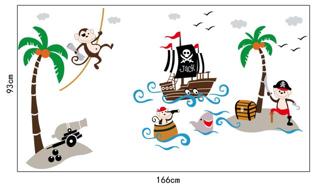 MJ8013 Decorative Monkey wall sticker