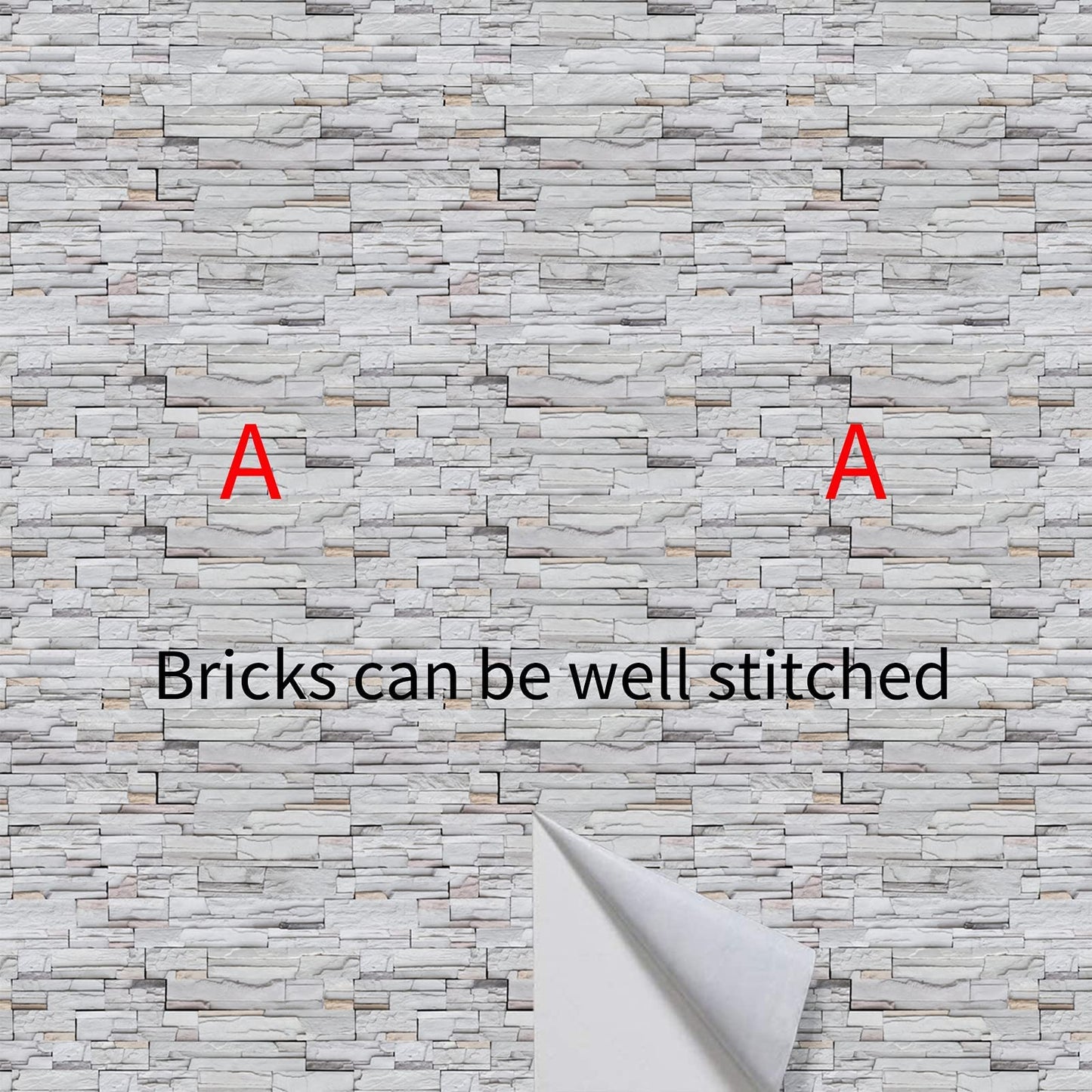 Gray Brick Wallpaper Peel and Stick Brick Contact Paper Self Adhesive Wallpaper Removable Wallpaper 3D Textured Faux Brick Wallpaper for Home Bedroom (45 x 845 cm), (332 inche x 18 inche)