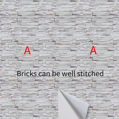 Gray Brick Wallpaper Peel and Stick Brick Contact Paper Self Adhesive Wallpaper Removable Wallpaper 3D Textured Faux Brick Wallpaper for Home Bedroom (45 x 845 cm), (332 inche x 18 inche)