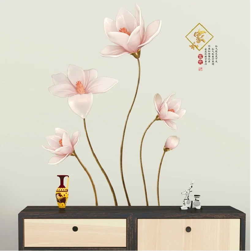 Modern Chinese Style Decoration Wall Tv Background Mural Wall Stickers Home Decor Living Room Stickers Muraux
