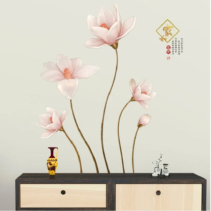 Modern Chinese Style Decoration Wall Tv Background Mural Wall Stickers Home Decor Living Room Stickers Muraux