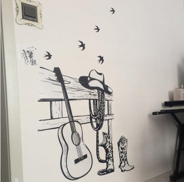 Modern Guitar Wall Sticker  JM7314