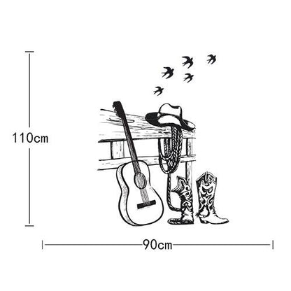 Modern Guitar Wall Sticker  JM7314