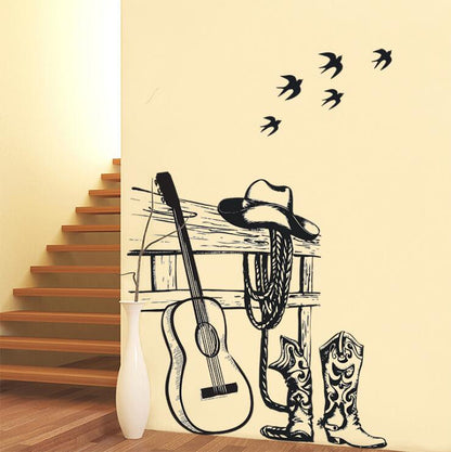 Modern Guitar Wall Sticker  JM7314