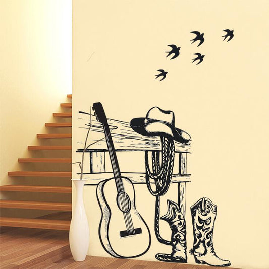 Modern Guitar Wall Sticker  JM7314